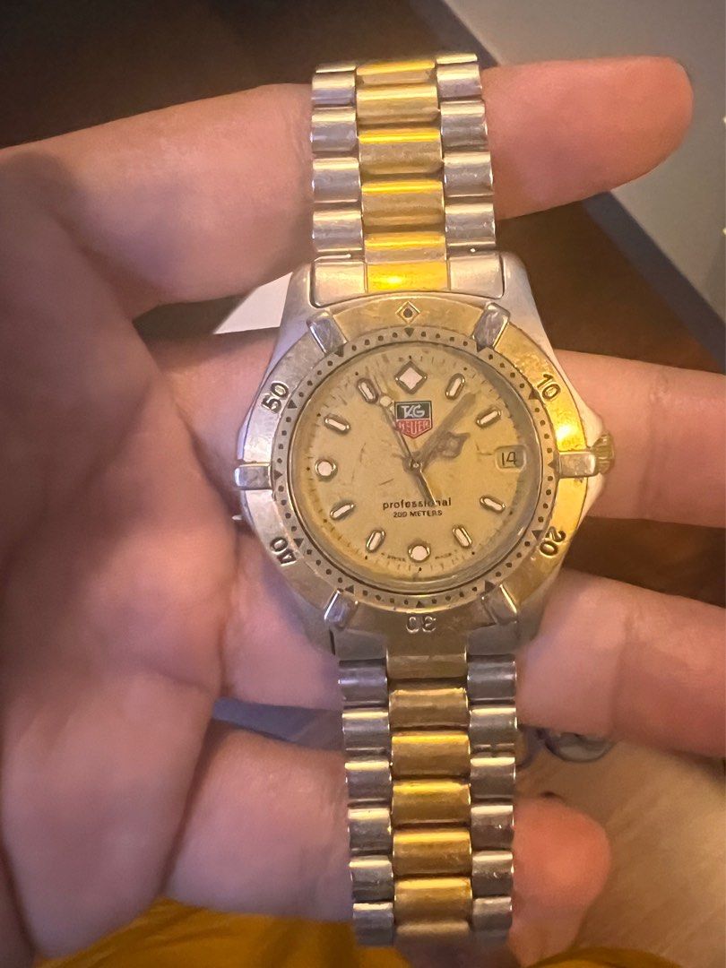 Tag Heuer 2000 Professional WE1220-R (Category: Men's Watches) located in Quezon City. Submitted by lokasm (Listing ID 1415416106, Image 1). Description: TAG Heuer 2000 Prfoessional WE1220-R Original, Swiss-made quartz 200m water resistance (not recently tested) Running, keeps time No box/paers Heavily used with patina (see photos) Negotiable!.