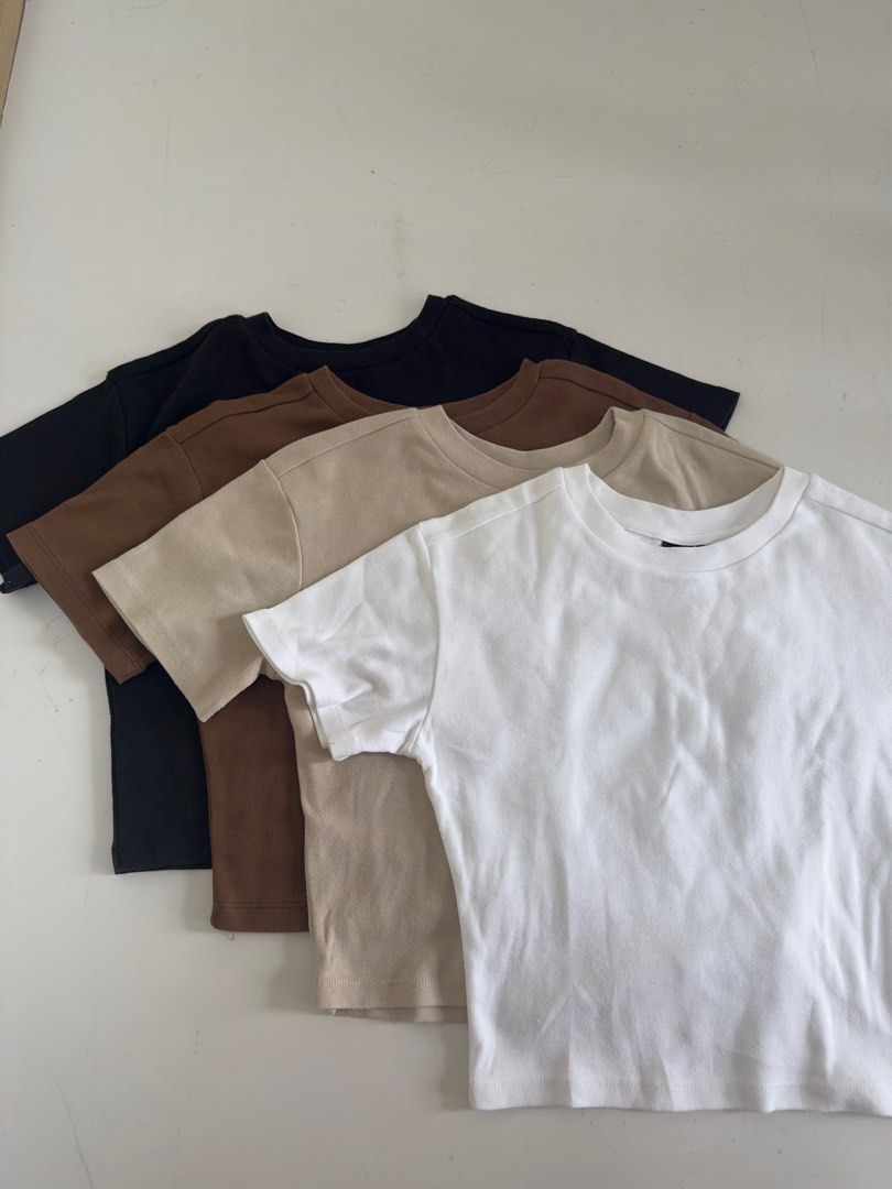 TAKE ALL 4 | HTP Basics Premium Crop Top (Category: Shirts) located in Cebu City. Submitted by lalalilly (Listing ID 1415319057, Image 1). Description: TAKE ALL 4 Colors ( White, Black, Beige, Dark Brown) XL size (see pic for measurement) .