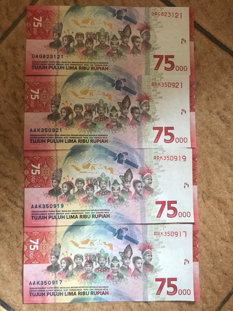 Uang 75 Ribu edisi Kemerdekaan, Antik, Uang Lama di Carousell