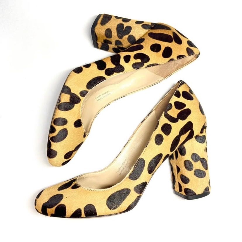 Via Spiga Leopard Print Heels Pumps (Category: Heels) located in Las Pinas. Submitted by rewearstudios (Listing ID 1415419026, Image 3). Description: Designer brand. 10/10 condition, used twice only. No flaws! These stunning Via Spiga pumps feature a striking leopard print haircalf design with a comfortable block heel and sleek round toe. Beautifully crafted and perfect for elevating any outfit, from workwear to a night out. Stylish, sophisticate