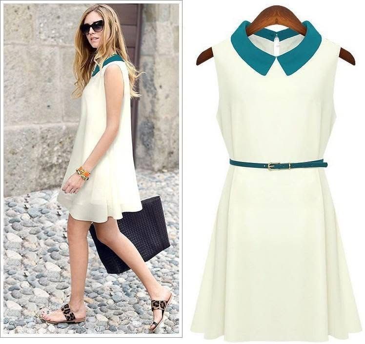 White dress with colar XL (Category: Dresses) located in Pasay City. Submitted by all.items.mustgo (Listing ID 1415291326, Image 1). Description: .