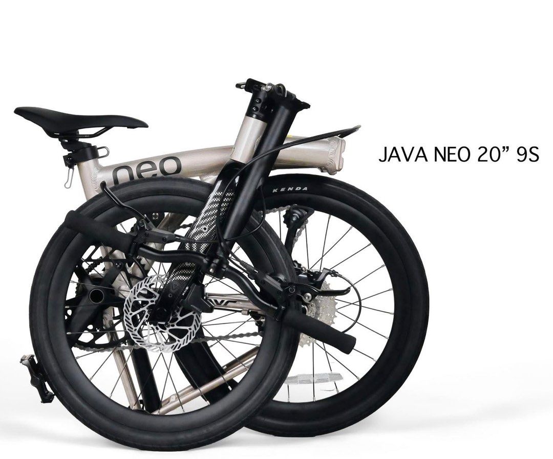預訂2026 JAVA NEO 9速油剎桶軸碳叉20吋406 鋁合金折叠車（三折叠小布