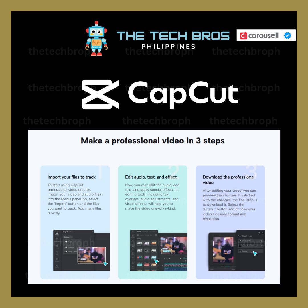🔥 Capcut Pro Subscription | Monthly/Yearly Gift Card🔥 (Category: Software) located in Manila. Submitted by thegamebroph (Listing ID 1415533317, Image 2). Description: 🔥 FEATURES OF CAPCUT PRO🔥 ✅High-Quality and Watermark-Free Export ✅Advanced Asset Library & Effects ✅Professional Editing Tools ✅AI & Smart Editing ✅Cloud Sync & Multi‑Device Workflow ✅Ad‑free Experience ---------------------------------------------------------------------- 🔥 P