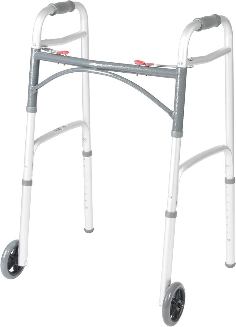 Adjustable Walker for Elders With and Without Wheels Padded Handrails Foldable (Category: Adult Incontinence) located in Quezon City. Submitted by andrea_dxs (Listing ID 1415488680, Image 1). Description: Adjustable Walker for Elders With and Without Wheels Padded Handrails Foldable Features: - Senior Citizen approved - Adjustable Height - Thickened non-slip, Steady four feet - Heavy Duty w/aluminum - Durable, Lightweight - Padded handrails, extr