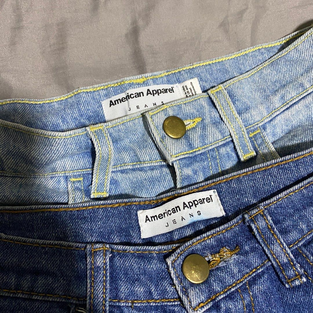 American Apparel Denim Shorts (Category: Shorts) located in Caloocan City. Submitted by j_bianca (Listing ID 1415585633, Image 2). Description: DARK BLUE AVAIL LIGHT BLUE SOLD ❌ - doesn’t fit me anymore. :( hard to let go huhu - size 27 inches via tape measure - hard denim, not stretchable - shipping: lalamove & j&t .