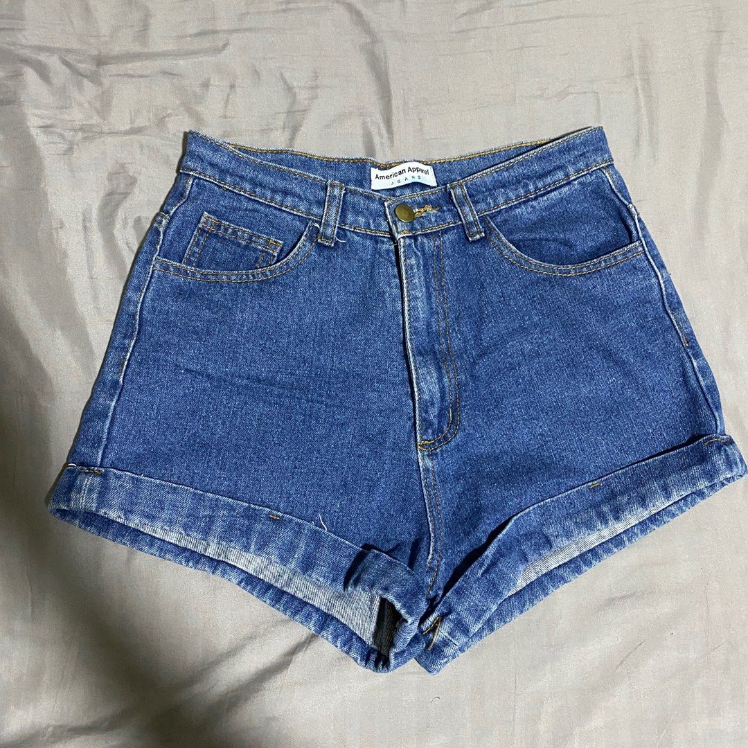 American Apparel Denim Shorts (Category: Shorts) located in Caloocan City. Submitted by j_bianca (Listing ID 1415585633, Image 1). Description: DARK BLUE AVAIL LIGHT BLUE SOLD ❌ - doesn’t fit me anymore. :( hard to let go huhu - size 27 inches via tape measure - hard denim, not stretchable - shipping: lalamove & j&t .