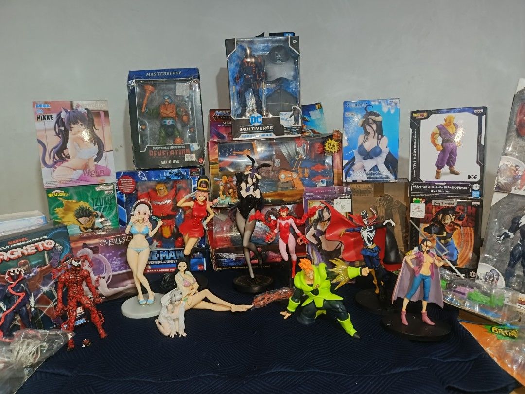 Anime/DC/Marvel action figure (Category: Figurines & Statues) located in Pasay City. Submitted by rogertrinidad1992 (Listing ID 1415529313, Image 1). Description: action figure McFarlane monster of universe anime marvel misb damage box bib mint in card mint in plastic loose 31pcs x500 15,500 10k na lang lot sale sold sonico blue simsuit.