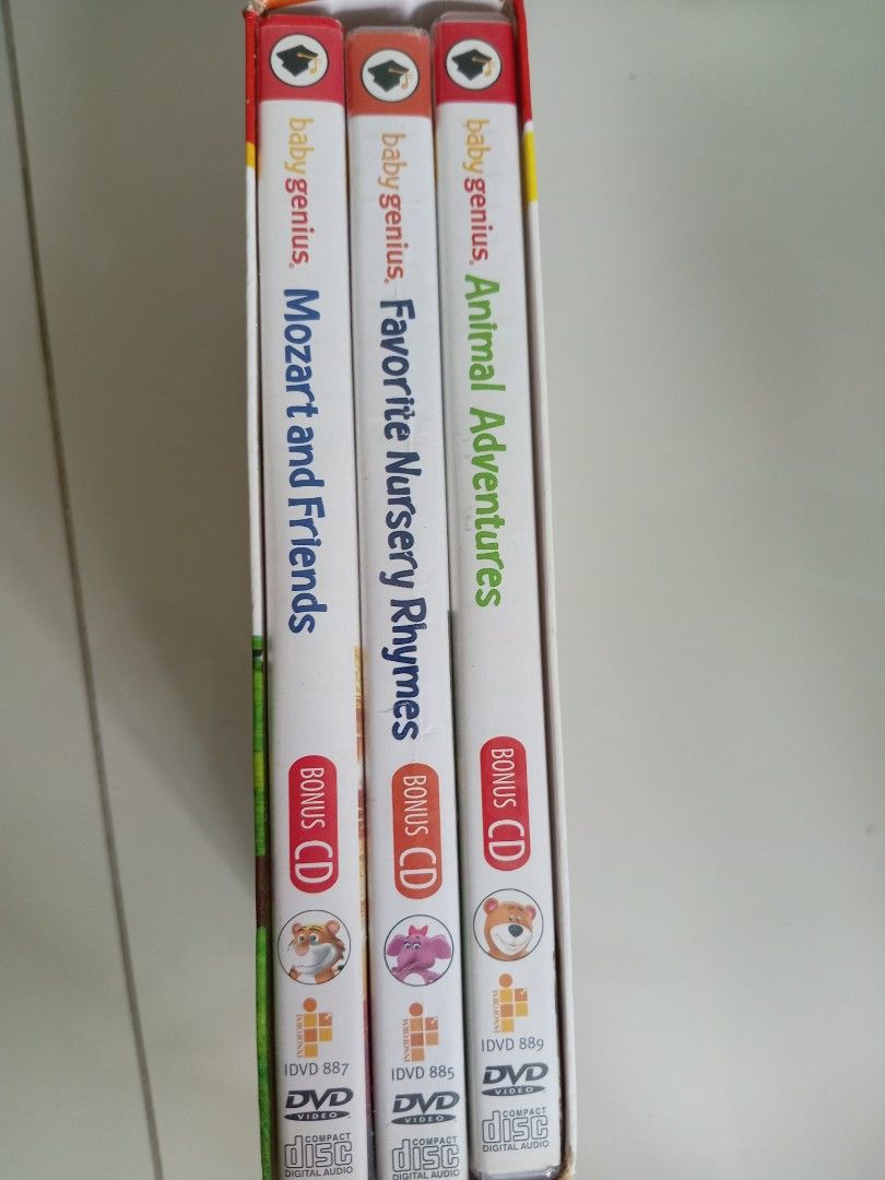 Baby Genius Three DVDs and Three Bonus Music CDs, Hobbies & Toys, Music ...