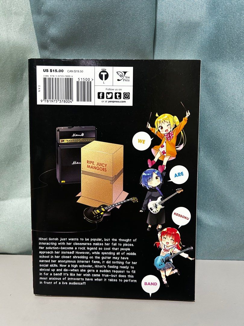 Bocchi the Rock! Vol. 1 (Category: Comics & Manga) located in Dumaguete. Submitted by bunchings.books (Listing ID 1415551413, Image 2). Description: 🎸 Bocchi the Rock! Vol. 1 📘 English manga | Yen Press ✨ Condition • Like new • Clean cover and spine • Pages crisp, no yellowing • No tears, no writing 📖 Details • Volume 1 • English edition • Stored properly 💰 Price: ₱600 📍 Ships from PH 🚚 Buyer shoulders shipping 📸 Actual photos posted Perfe
