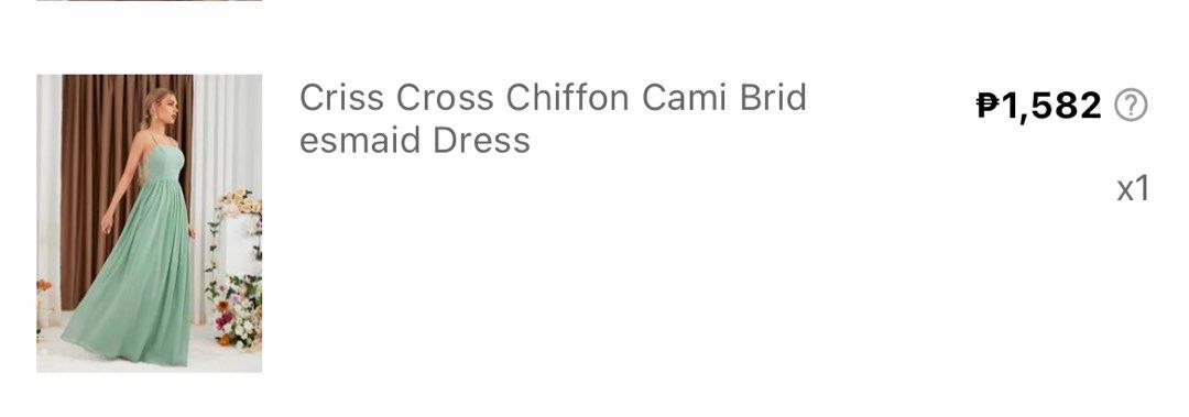 Bridesmaid gown green (Category: Evening dresses & gowns) located in Manila. Submitted by declutterb (Listing ID 1415495841, Image 3). Description: Fave gown Crisscross on side Used once.