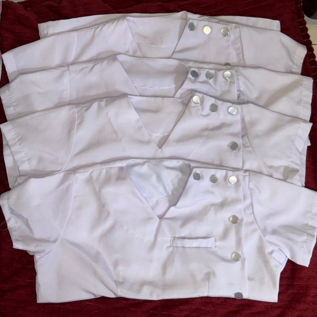 CLINICAL WHITE UNIFORM (Category: Blouses) located in Imus. Submitted by waccedout (Listing ID 1415550684, Image 1). Description: ‼️CLINICAL WHITE UNIFORM FOR SALE‼️ 📏 blouse size - width: 23 inch - length: 23.5 - shoulder: 17 - arm hole: 16 📏 skirt size - waist: 38 - width: 41 - length: 23 🏷️ ₱650 per pair (blouse and skirt) 📍cavite 🚚 can ship thru j&t or lbc.