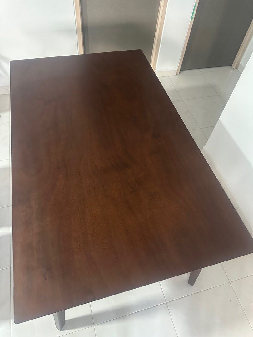 Dining Table (Category: Other Home Furniture) located in Singapore. Submitted by royal.delights.sg (Listing ID 1415500452, Image 1). Description: 6 Seater Dining Table only Brand new Dining Table with Solid wood Brown colour Can carry with dismantle and fix back at your place Natural Solid wood .