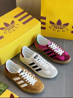 adidas gazelle silver green womens Gucci x Adidas Gazelle Sneakers main image 1