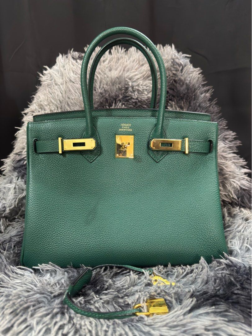 Hermes Birkin 30cm (Category: Luxury Bags & Wallets) located in Makati City. Submitted by parisa_0712 (Listing ID 1415248064, Image 1). Description: Hermes Birkin Size 30cm Togo Retourne Color Vent Vertigo With Gold Hardware Stamp X 2016 Preloved Note: Japan sourced bag so authenticity is not guaranteed. Makati/BGC Meet up.