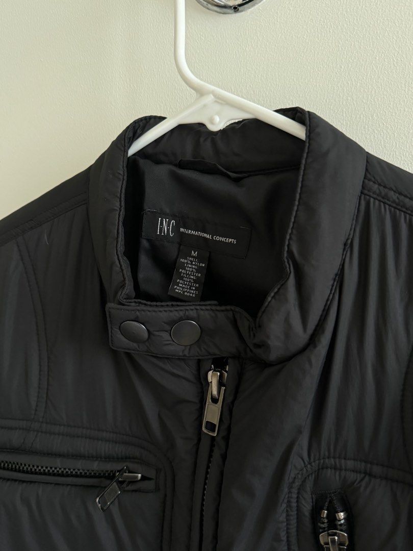 INC International concepts nylon jacket (Category: Coats, Jackets and Outerwear) located in Mandaluyong City. Submitted by clearanceaa (Listing ID 1415507858, Image 2). Description: Size medium No flaws Shell: 100% nylon Lining: 100% polyester With 2 pockets inside. .