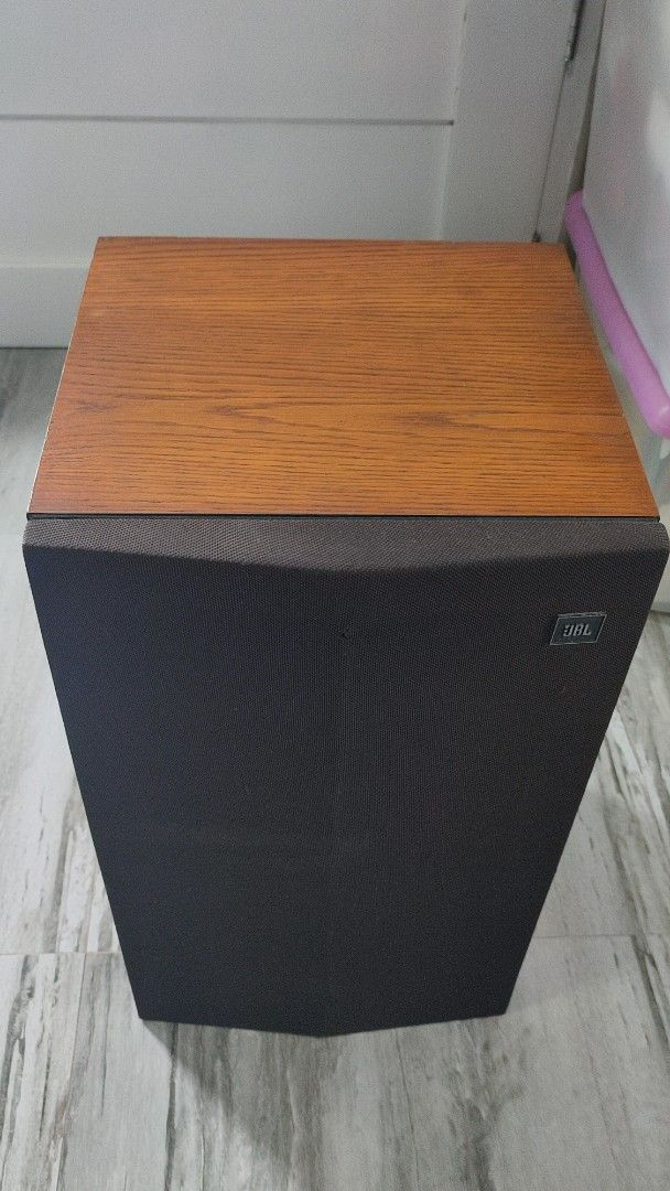JBL Decade 36 Speakers (Category: Soundbars, Speakers & Amplifiers) located in Manila. Submitted by olxph_909969790 (Listing ID 1415513101, Image 2). Description: - JBL Decade 36 speakers - Wood grain top and black front - Includes woofer, tweeter, and mid-range drivers - Rectangular shape - JBL logo visible - Input terminals at the back - 3 way design, beautiful sounding speaker - still negotiable, thank you .