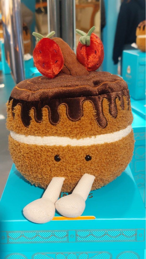 現貨) Jellycat 蛋糕毛絨玩具Harrods 限定Glacy Chocolate cake 朱古力