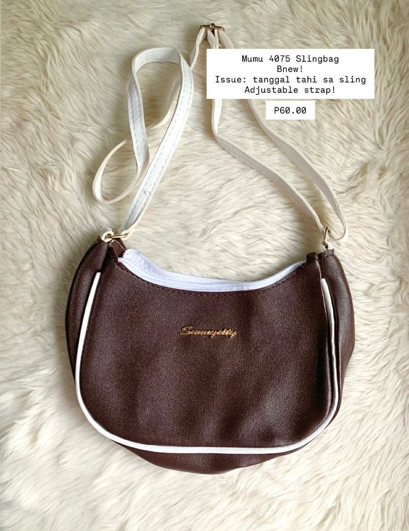 Kili/ Slingbag Brown (Category: Luxury Bags & Wallets) located in Bacoor. Submitted by justinecb (Listing ID 1415531555, Image 1). Description: Crossbody/ Sling bag Adjustable- pwede kili bag Bnew Issue: Tanggal tahi sa strap for casual use only.