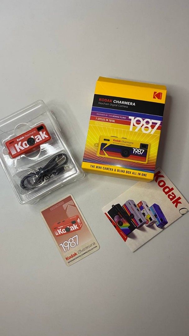 Kodak Charmera 1987 Camera red, Photography, Cameras on Carousell
