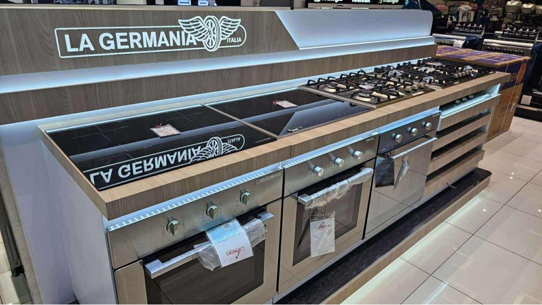 LA GERMANIA COOKING RANGE (Category: Cookers) located in Quezon City. Submitted by annys.online (Listing ID 1415594271, Image 1). Description: LAGERMANIA COOKING RANGE 60cm 4 burner PFG 640 30B - 23,300 PFG 631 30B - 27,000 CGFC530 31BT - 18,900 CGFCC540 31BT - 18,400 CGFC531 31BTR - 20,400 CGFC503 40BR - 21,600 CGFC531 40XR - 23,700 CGFC631 31BTR - 23,600 CGFC640 31BTR - 26,200 CGFC604 40BTR - 31,800 CGFC631 31XTR - 31,300 CGFC631 40XTR - 31,100
