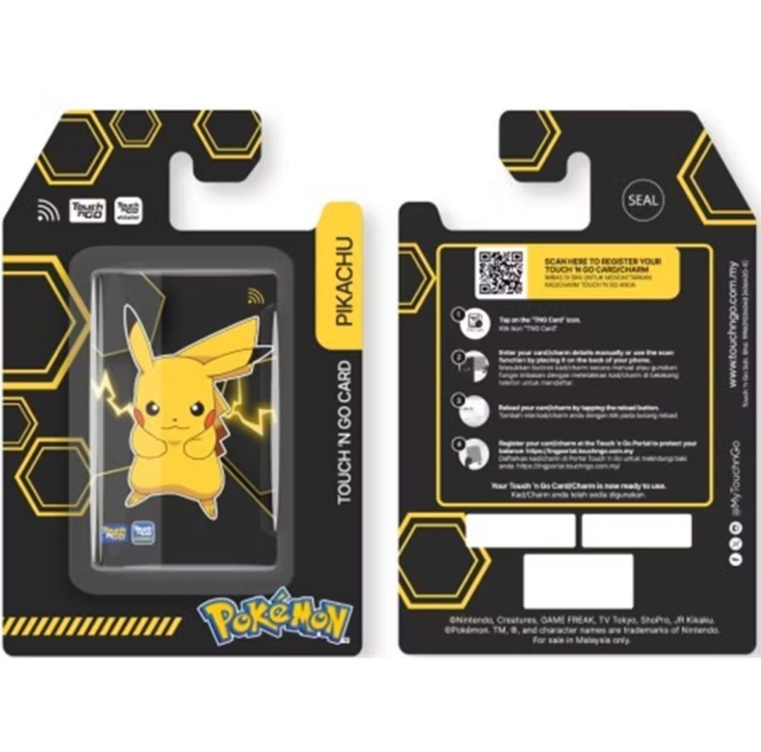 (LED) Touch 'n Go Card Pokemon Edition - TNG Pikachu LED Card NFC ...