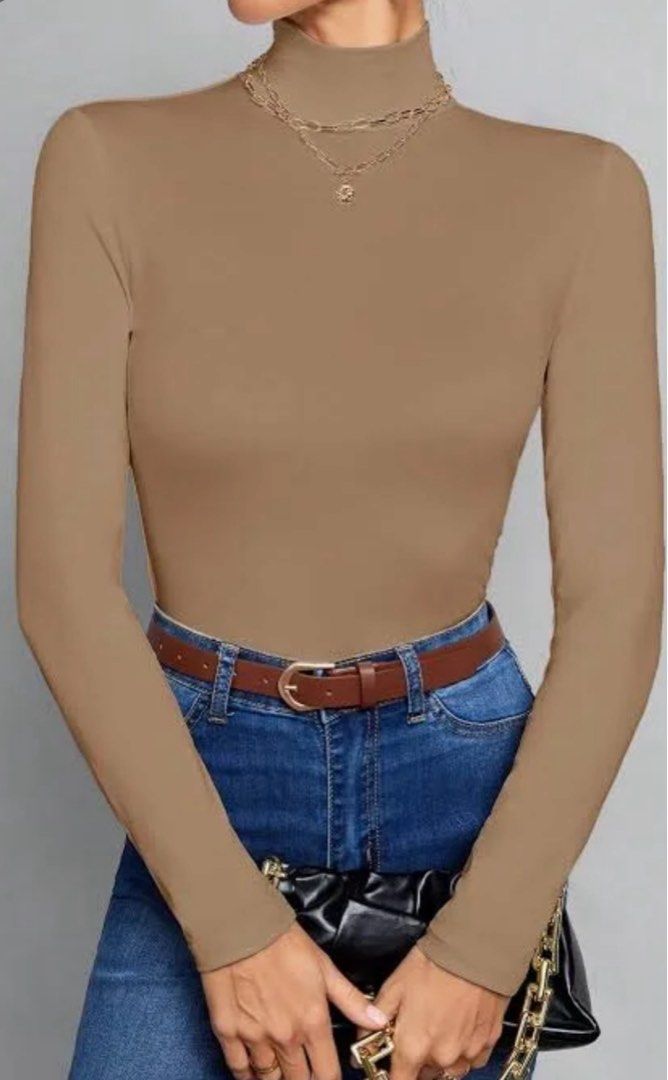 H&M LIGHT BROWN TURTLENECK FOR SALE (Category: Longsleeves) located in Pasig City. Submitted by dsh_05 (Listing ID 1415526496, Image 2). Description: H&M BRAND NEW TURTLENECK FOR SALE! rfs: too small SIZE: XS Loc: Pasig City Can lalamove (df will be shouldered by buyer) Payment: Gcash/Maya (Payment first) .
