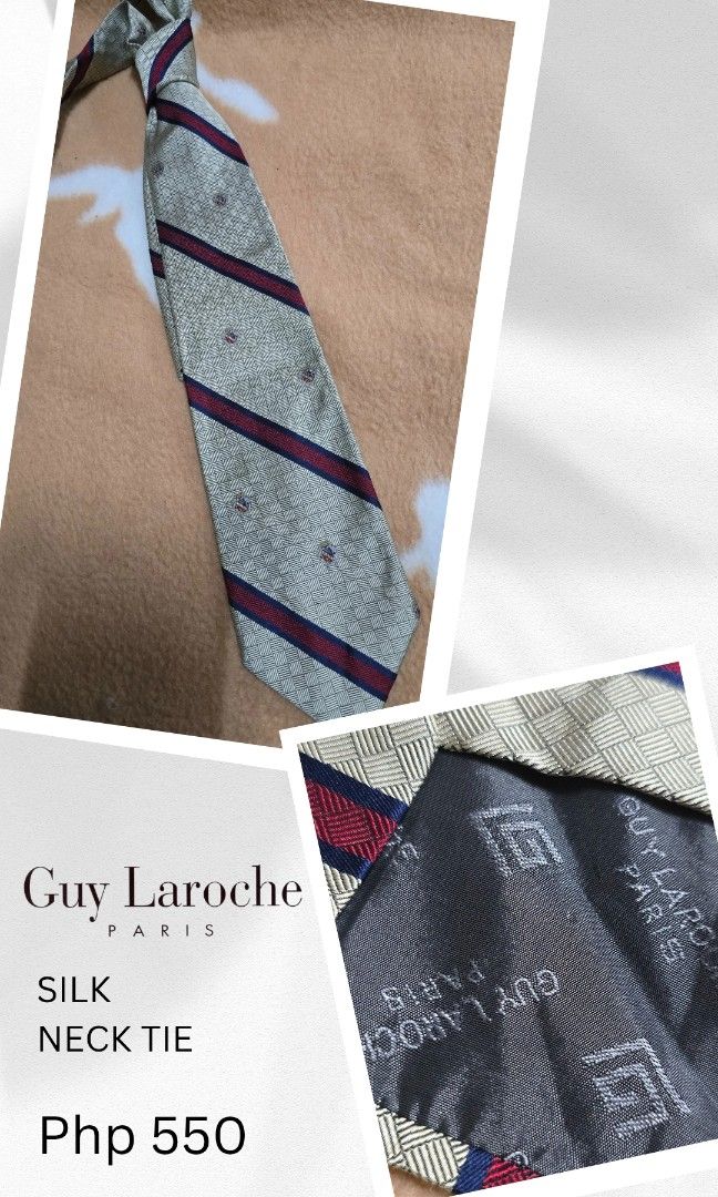 LUXURY NECK TIE 100% ORIGINAL GUY LAROCHE (Category: Coats, Jackets and Outerwear) located in Quezon City. Submitted by loveloi (Listing ID 1415617364, Image 1). Description: Original Guy Laroche.