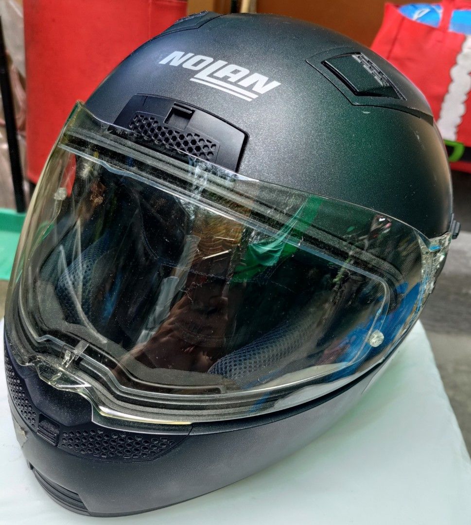 Nolan N85 Special Motorcycle Helmet (Category: Helmets and other Riding Gears) located in Manila. Submitted by robertblan17101 (Listing ID 1415523265, Image 2). Description: - Nolan N85 Special Helmet - Matte Black Finish - Size: L - Made in Italy - Clear Visor - ICC Quality Mark - Weight: 1490g - Ventilation System - Secure Strap -no issue, nka display lang. orig price P18k plus. -contact #09388429469 ( negotiable ).