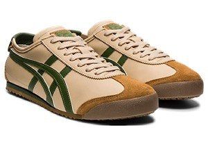 Onitsuka Tiger Mexico 66 Sneakers (Category: Sneakers) located in Makati City. Submitted by martinoloco (Listing ID 1415583599, Image 1). Description: - Onitsuka Tiger Mexico 66 - Beige and green colorway - Features iconic tiger stripes - Size: 7 US men's / 26.0 cm - Comes with original box - Brandnew, fresh from Japan.
