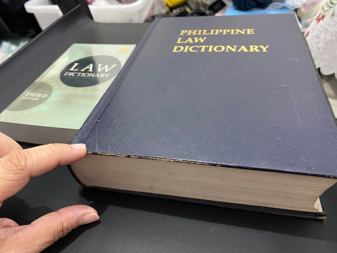 Philippine Law Dictionary Hardbound (Category: Textbooks) located in Mandaluyong City. Submitted by jd2022 (Listing ID 1415623399, Image 2). Description: 1 Hardbound Philippine Law Dictionary, precise explanation, 2 inches thick 1 Softbound Philippine Law Dictionary, 1 inch thick 0917 639 2999 Both almost brand new condition. .