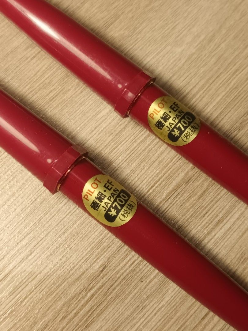 Pilot Desk Fountain Pen (Category: Stationery & School Supplies) located in Makati City. Submitted by m_brian (Listing ID 1415624131, Image 1). Description: - Pilot desk fountain pens - Color: Red - Nib: Gold-colored, Fine (EF) - NOS - Includes: cap, one cartridge - sold per piece; 1 left.