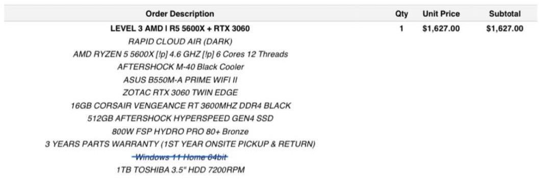 RYZEN 5 5600X + RTX 3060 GAMING PC65605760615169111