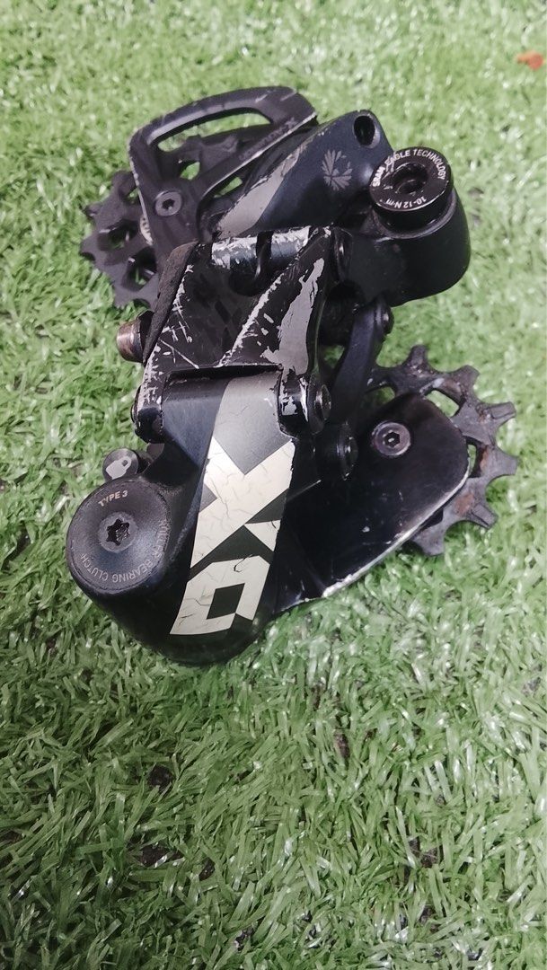 SRAM XO Rear Derailleur 11 speed (Category: Bicycles) located in Pasig City. Submitted by Nutrition_PH (Listing ID 1415456897, Image 1). Description: Used. Works very well. No shifting issue. Scratches See photo. Pulley wheels: Founder brand replaced.
