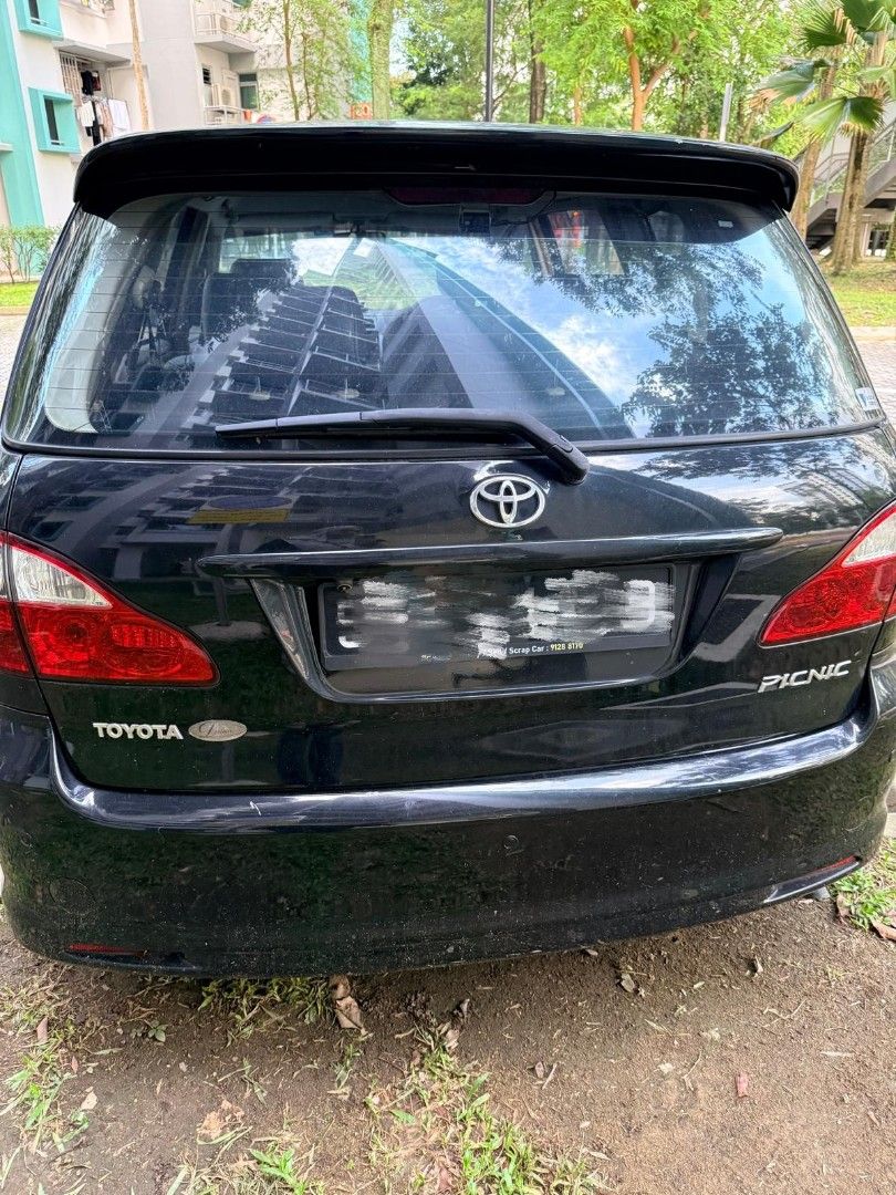 Toyota Picnic 2.0 Deluxe (A) (Category: Used Cars) located in Singapore. Submitted by sha.777 (Listing ID 1415505599, Image 2). Description: Newly changed tyres in Jan 2026 very well maintained car ( refer pics for proof) very good condition RFS: planning to downsize to a smaller car as not needing a bigger car now..