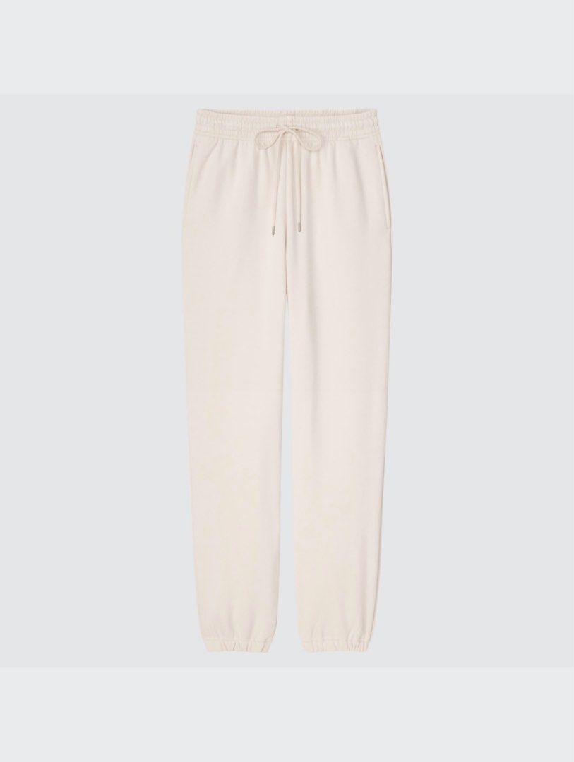 UNIQLO SWEAT PANTS (OFF-WHITE) (Category: Joggers) located in Manila. Submitted by notamymarch (Listing ID 1415512693, Image 1). Description: Size: Large (see picture) Color: Off-White With pockets Stretchable waistband and leg holes With drawstring 100% Cotton.