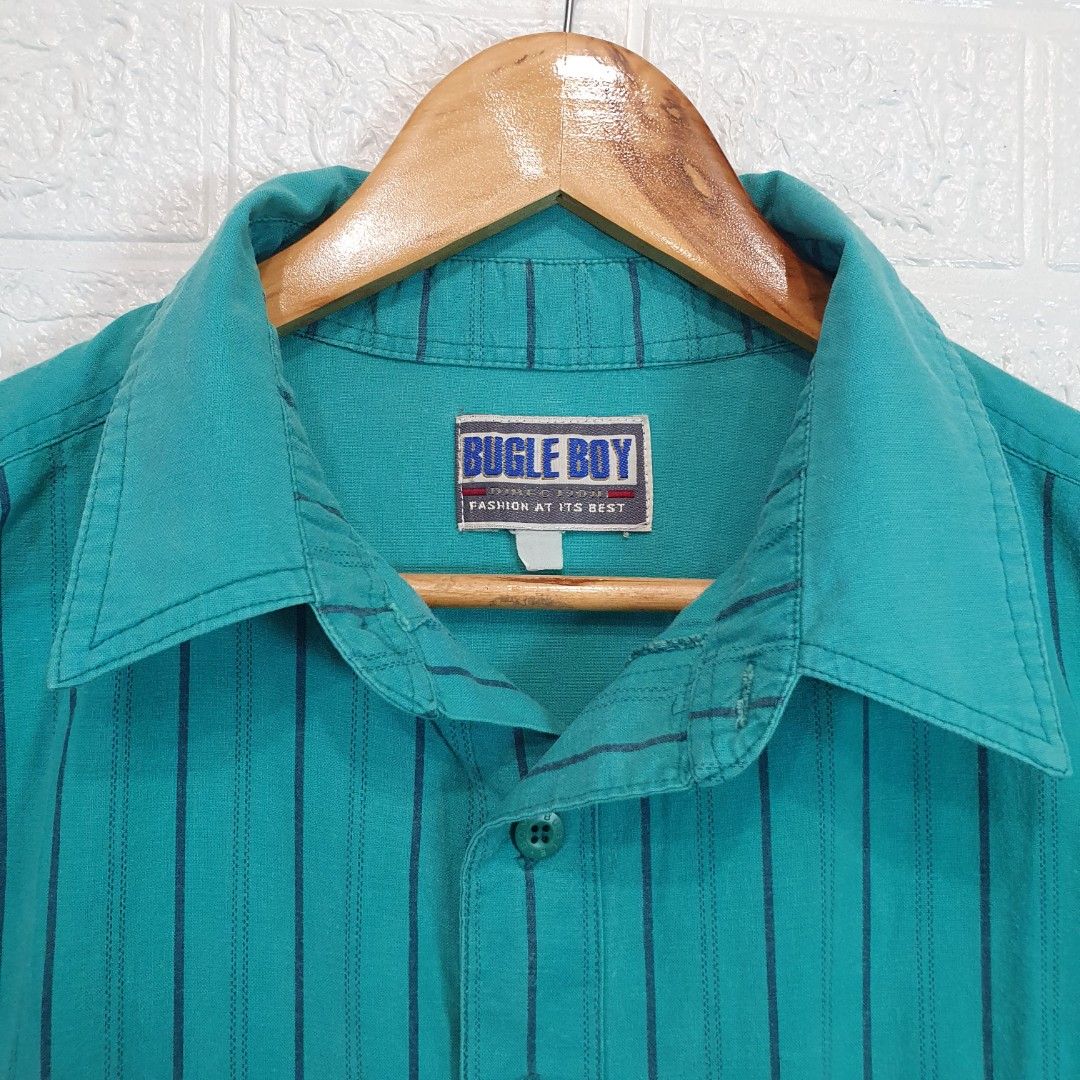 Vintage 90's Bugle Boy striped longsleeve (Category: Coats, Jackets and Outerwear) located in Bagabag. Submitted by adg.thriftstuff (Listing ID 1415608066, Image 2). Description: -can fit Large to XL body frame.