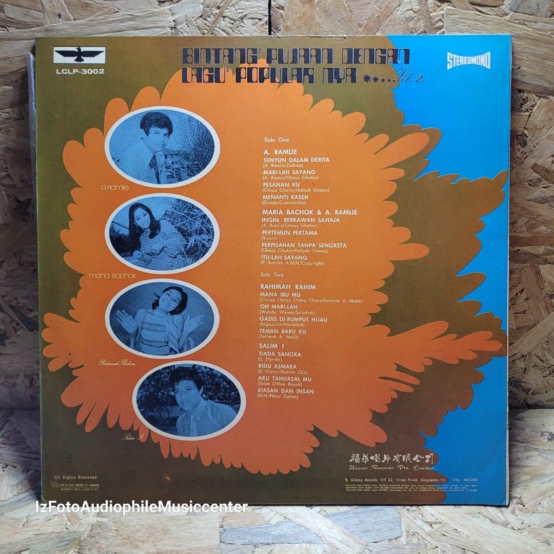 ( M9 ) LP 1970 Singapura - A. Ramlie, Maria Bachok, Rahmah Rahim, Salim ...