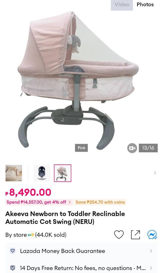 Akeeva automatic cot swing (Category: Cots & Cribs) located in Manila. Submitted by luxurylover88888 (Listing ID 1415646610, Image 3). Description: Baka meron may need Akeeva Newborn to Toddler Reclinable Automatic Cot Swing (NERU) Mall bought for around 8500 Selling for only 5k Complete with remote Newly washed Posted pic for reference kakalaba lang kasi, will send detailed pic for inquiry No box na Rarely used dalawa kasi crib n baby and malaki