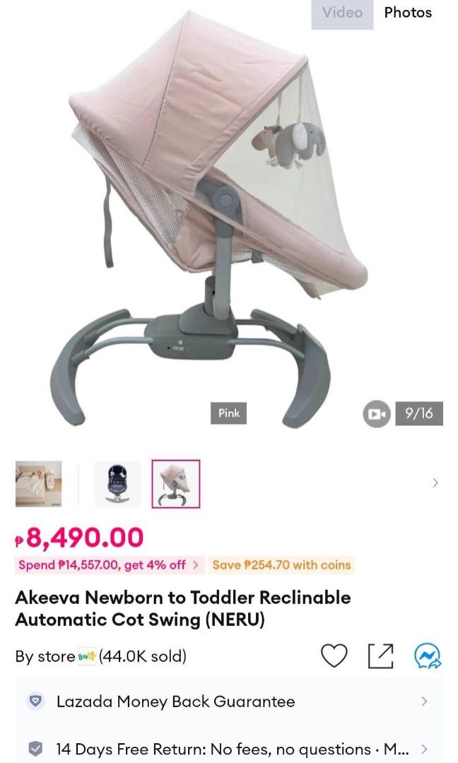 Akeeva automatic cot swing (Category: Cots & Cribs) located in Manila. Submitted by luxurylover88888 (Listing ID 1415646610, Image 1). Description: Baka meron may need Akeeva Newborn to Toddler Reclinable Automatic Cot Swing (NERU) Mall bought for around 8500 Selling for only 5k Complete with remote Newly washed Posted pic for reference kakalaba lang kasi, will send detailed pic for inquiry No box na Rarely used dalawa kasi crib n baby and malaki