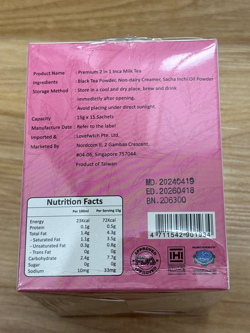 ARK Premium 2-in-1 Inca Milk Tea (15 Sachets), Food & Drinks, Beverages ...