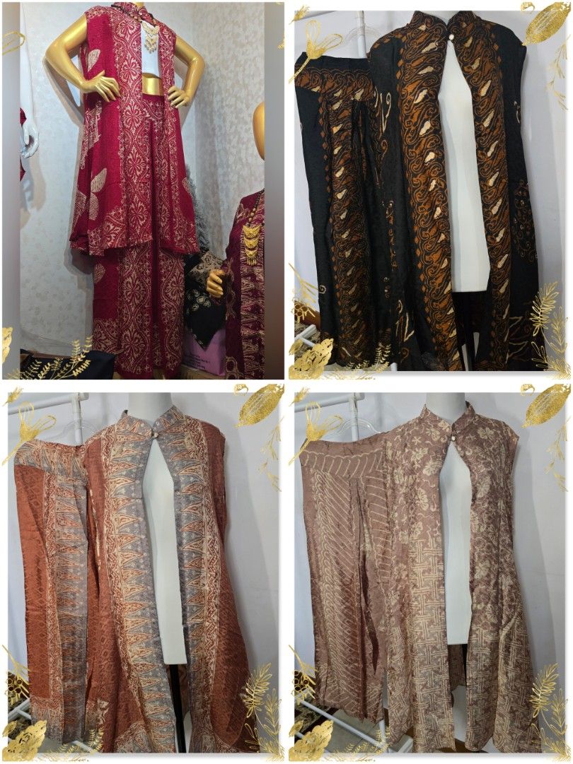Batik (Category: Sets or Coordinates) located in Singapore. Submitted by zayoona (Listing ID 1415797495, Image 3). Description: - Batik set - Size: L - Includes a flowing top and matching pants - Features a unique Batik design - available 3 colors : Maroon, Gold, Black.