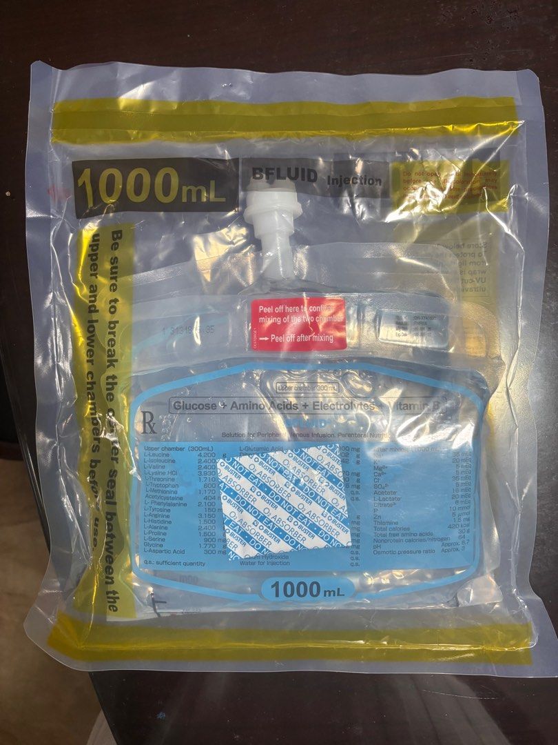 BFLUID SEALED with June 2027 expiry (Category: Medical Supplies & Tools) located in Makati City. Submitted by u.4.ria (Listing ID 1415752555, Image 3). Description: Stocked up a lot and no longer needed so willing to sell for lower tha srp. Bought from Mercury with receipt. Negotiable depending on number of pieces you intend to buy. Php1200-1 pc Php 1100 - 3 pcs Php 1000 - 4 and above For pick up from Makati..