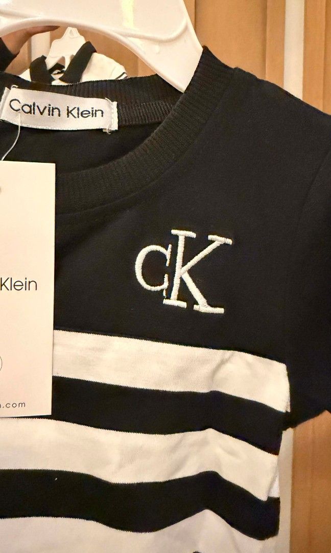 Calvin Klein Baby Clothes Set (Category: Babies & Kids Fashion) located in Manila. Submitted by aleicollection2 (Listing ID 1415803774, Image 2). Description: Calvin Klein baby clothes set. Includes striped polo shirt, denim pants, and striped t-shirt. All with Calvin Klein logo. available sizes👇🏻 18-24m✅ 2-3y✅ 3-4y✅ — ₱599 💸.