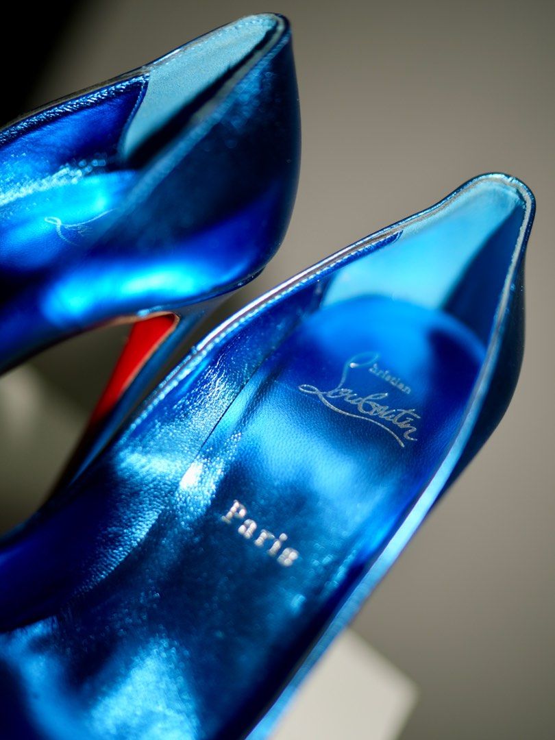 Christian Louboutin So Kate 120 (Category: Heels) located in Imus. Submitted by hiitsgee (Listing ID 1415673364, Image 2). Description: For Sale: Christian Louboutin So Kate 120 - Color Metallic Blue “Alize/Lin Alize” Size 38 Complete with original box, dust bag, extra heel sole. With receipt from Christian Louboutin Paris - will include upon purchase. Open swap to size 40 So Kate or size 39 Lady Peep Or for sale P7,000 RFS: wrong size Imus Cavit