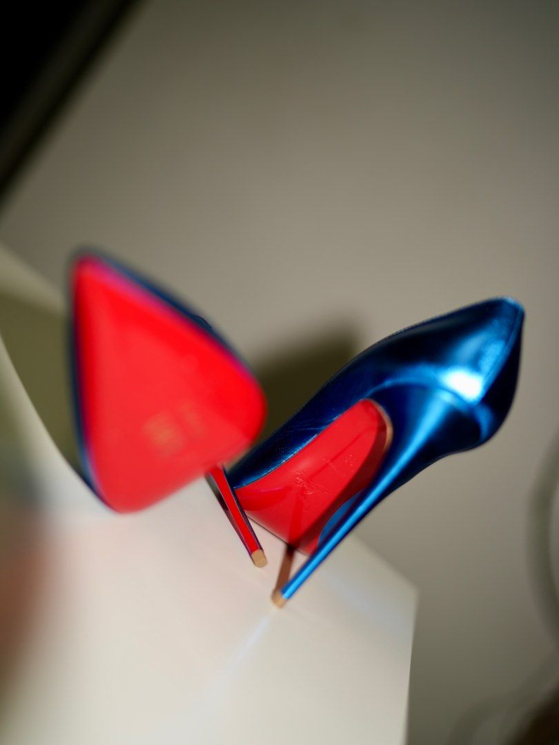 Christian Louboutin So Kate 120 (Category: Heels) located in Imus. Submitted by hiitsgee (Listing ID 1415673364, Image 3). Description: For Sale: Christian Louboutin So Kate 120 - Color Metallic Blue “Alize/Lin Alize” Size 38 Complete with original box, dust bag, extra heel sole. With receipt from Christian Louboutin Paris - will include upon purchase. Open swap to size 40 So Kate or size 39 Lady Peep Or for sale P7,000 RFS: wrong size Imus Cavit