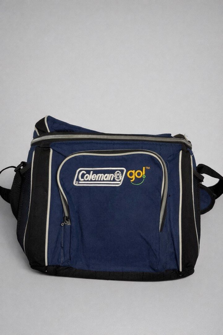 Coleman Go! Cooler Bag (Soft Cooler Bag) (Category: Hiking & Camping) located in Makati City. Submitted by dailysale_ph (Listing ID 1415774010, Image 1). Description: - Coleman Soft Cooler Bag - Bag has flaws and some tear as shown in the photos. Please manage expectations. - No return. No exchange..