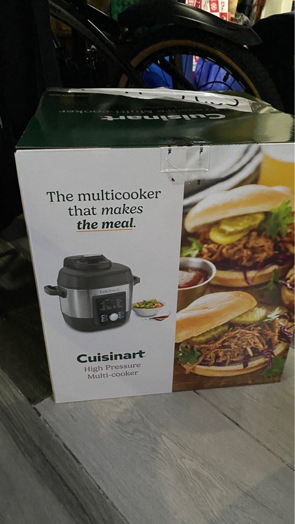 Cuisinart High Pressure Multi-cooker (Category: Cookers) located in Mandaluyong City. Submitted by helloaaa1 (Listing ID 1415733320, Image 1). Description: - Cuisinart High Pressure Multi-cooker - Makes meal preparation easy - Features high-pressure cooking - Box includes product image - Suggested recipe: Pulled pork sandwiches.