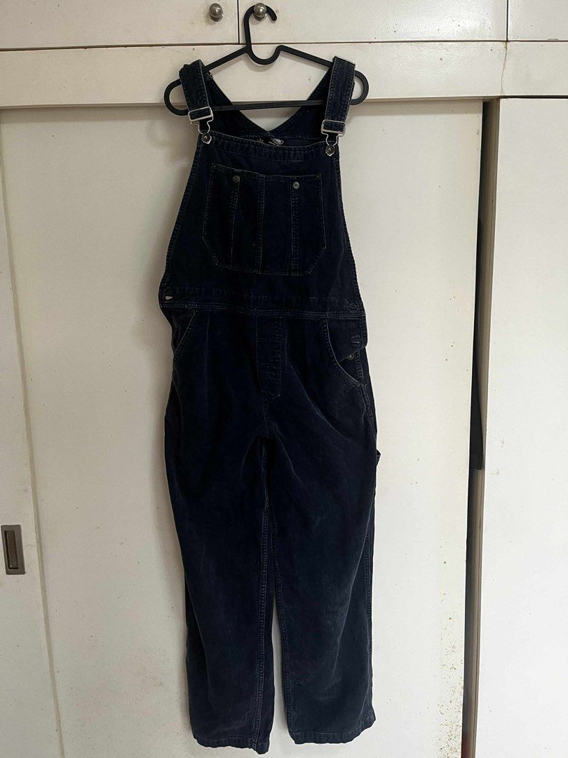 DKNY Jeans Corduroy Overalls (Category: Jumpsuits) located in Antipolo. Submitted by bengsk (Listing ID 1415816874, Image 1). Description: - DKNY Jeans corduroy overalls - Dark blue color - Size S - Adjustable straps - Multiple pockets - DKNY branded buttons - Overall length: approx. 57 inches - model is 5’4” with waistline of 75cm (29.5 inches).