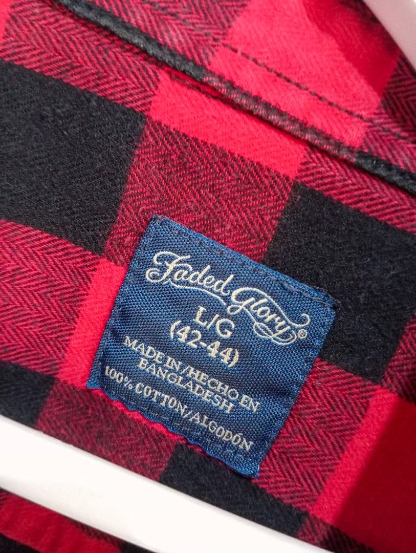 Faded Glory Flannel Plaid Shirt (Category: Tshirts & Polo Shirts ) located in Bulacan. Submitted by flipsrus (Listing ID 1415741861, Image 3). Description: - Size: L 23.5x29 dimension 9/10 Condition.