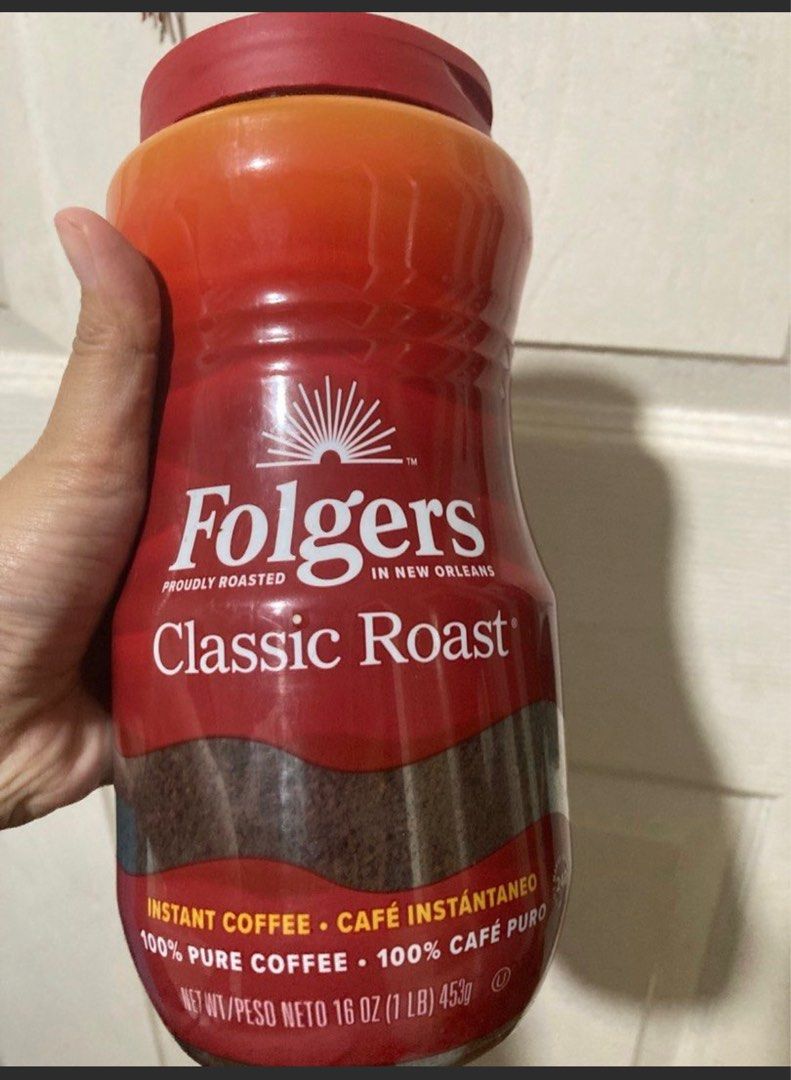 Folgers Classic Roast Instant Coffee 16oz (Category: Beverages) located in Cainta. Submitted by sarisari_online2020 (Listing ID 1415638621, Image 3). Description: From USA 🇱🇷.